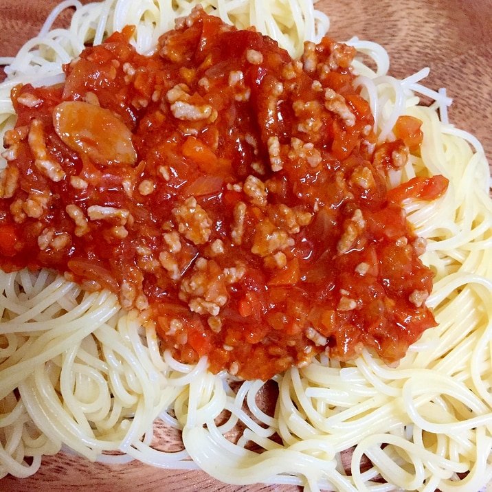 そうめんでミートソース☆